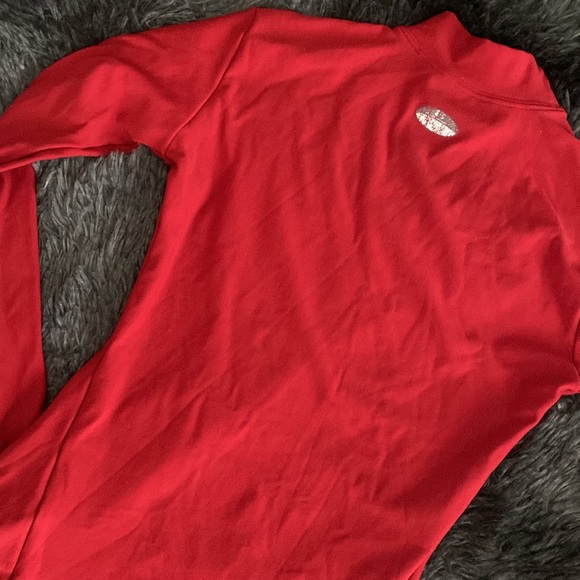 Dark red Under Amour fitted long-sleeve base layer shirt - Picture 9 of 17